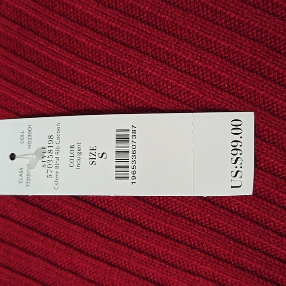 White House Black Market Cashmere Blend Rib Cocoon Sweater, S, NWT - Picture 13 of 13